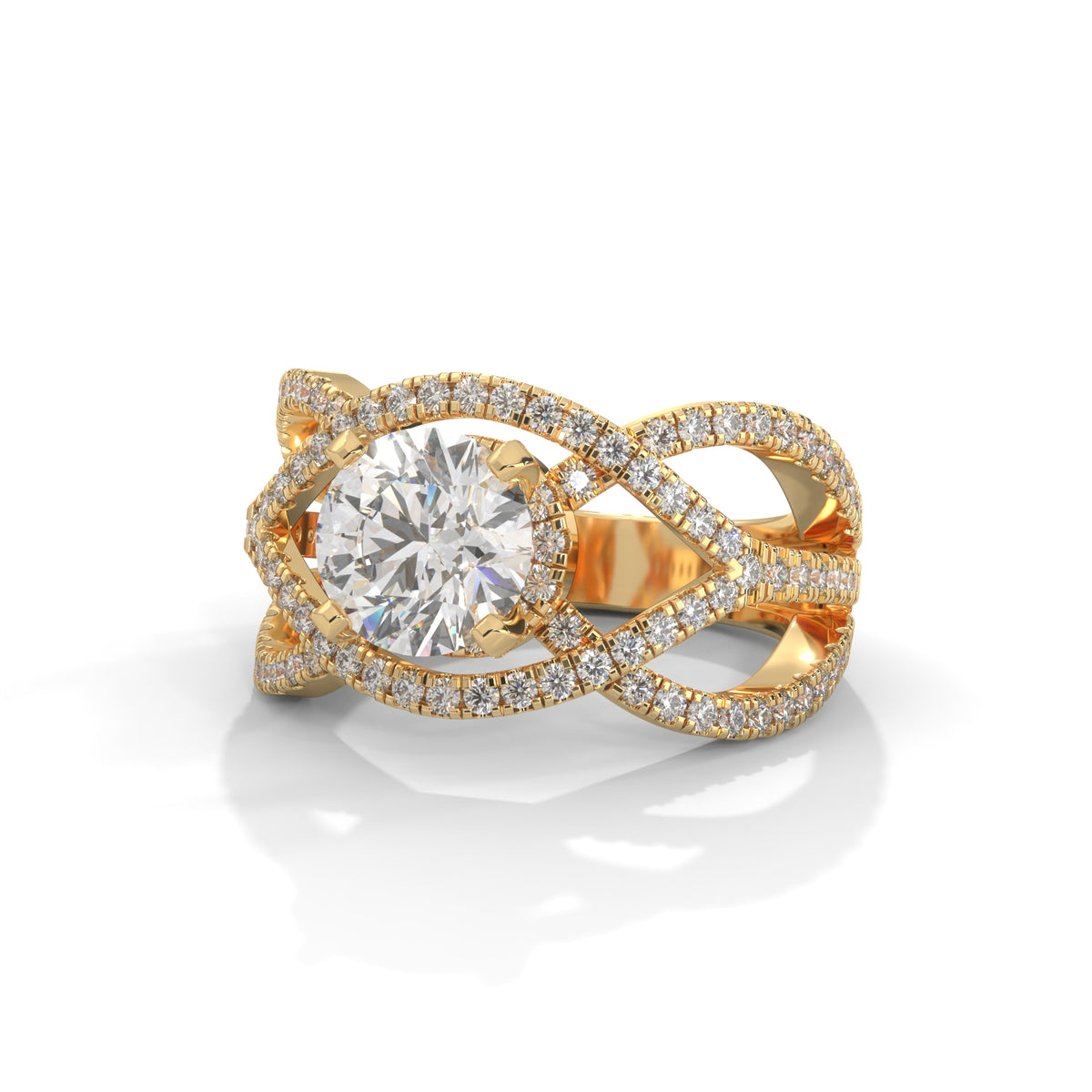Infinity Braid Diamond Ring