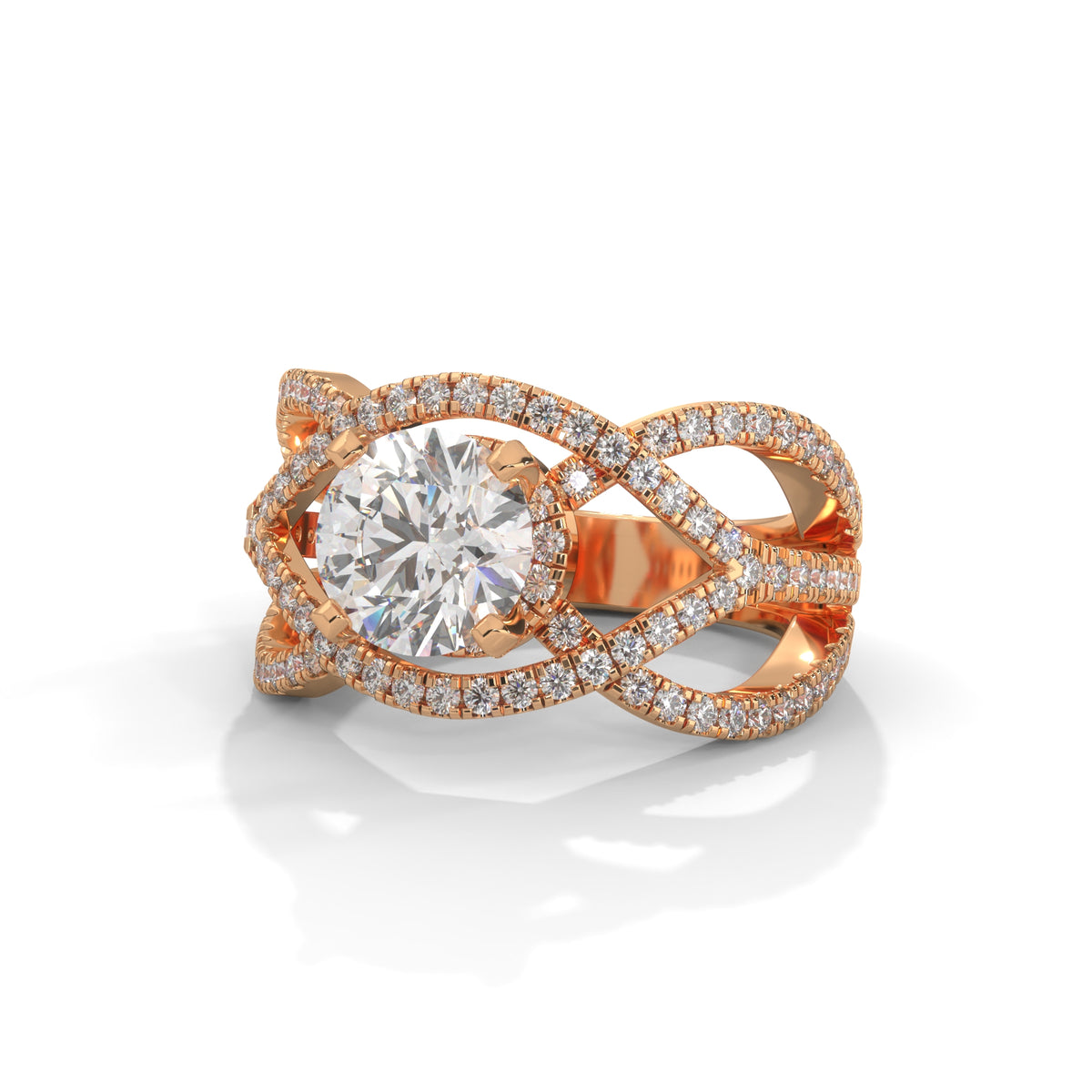 Infinity Braid Diamond Ring