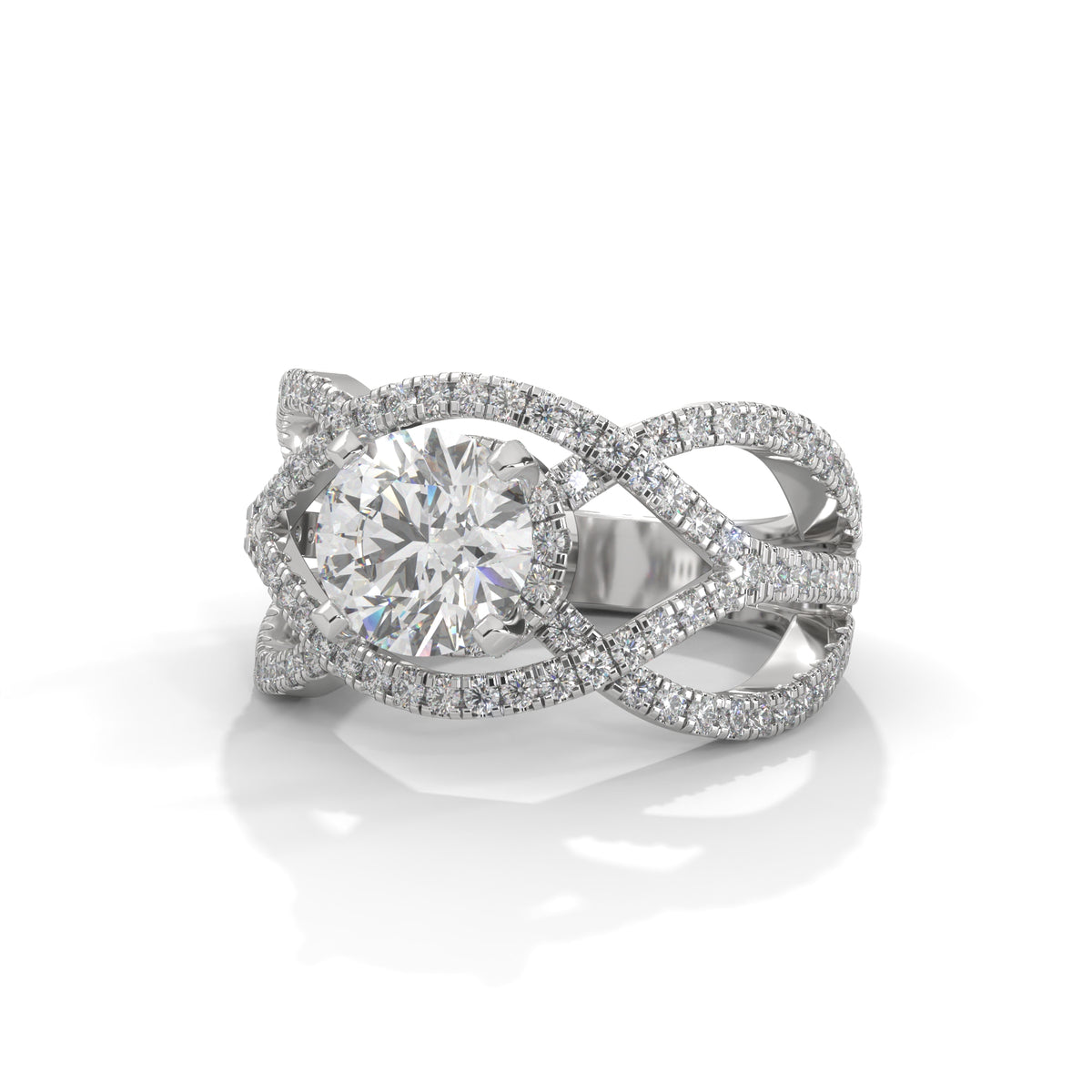 Infinity Braid Diamond Ring