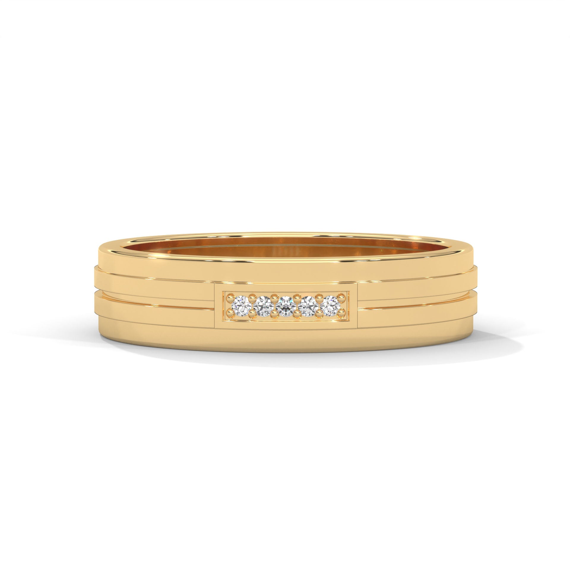 Parallel Lines Diamond Band Ring