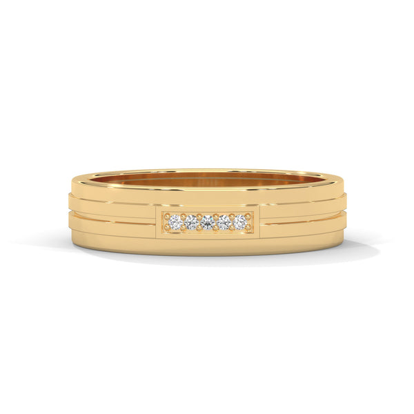 Parallel Lines Diamond Band Ring