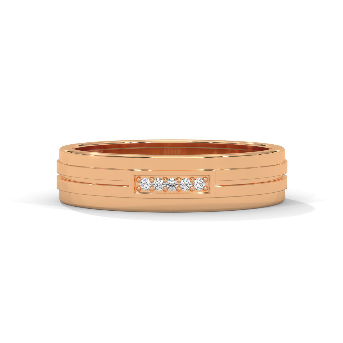 Parallel Lines Diamond Band Ring