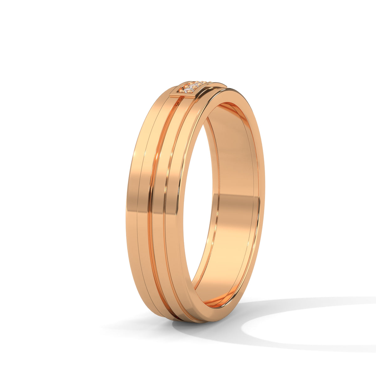 Parallel Lines Diamond Band Ring