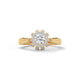 Snowflake Halo Solitaire Ring