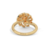 Swirling Bloom Halo Ring