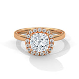 Celestial Cushion Halo Ring