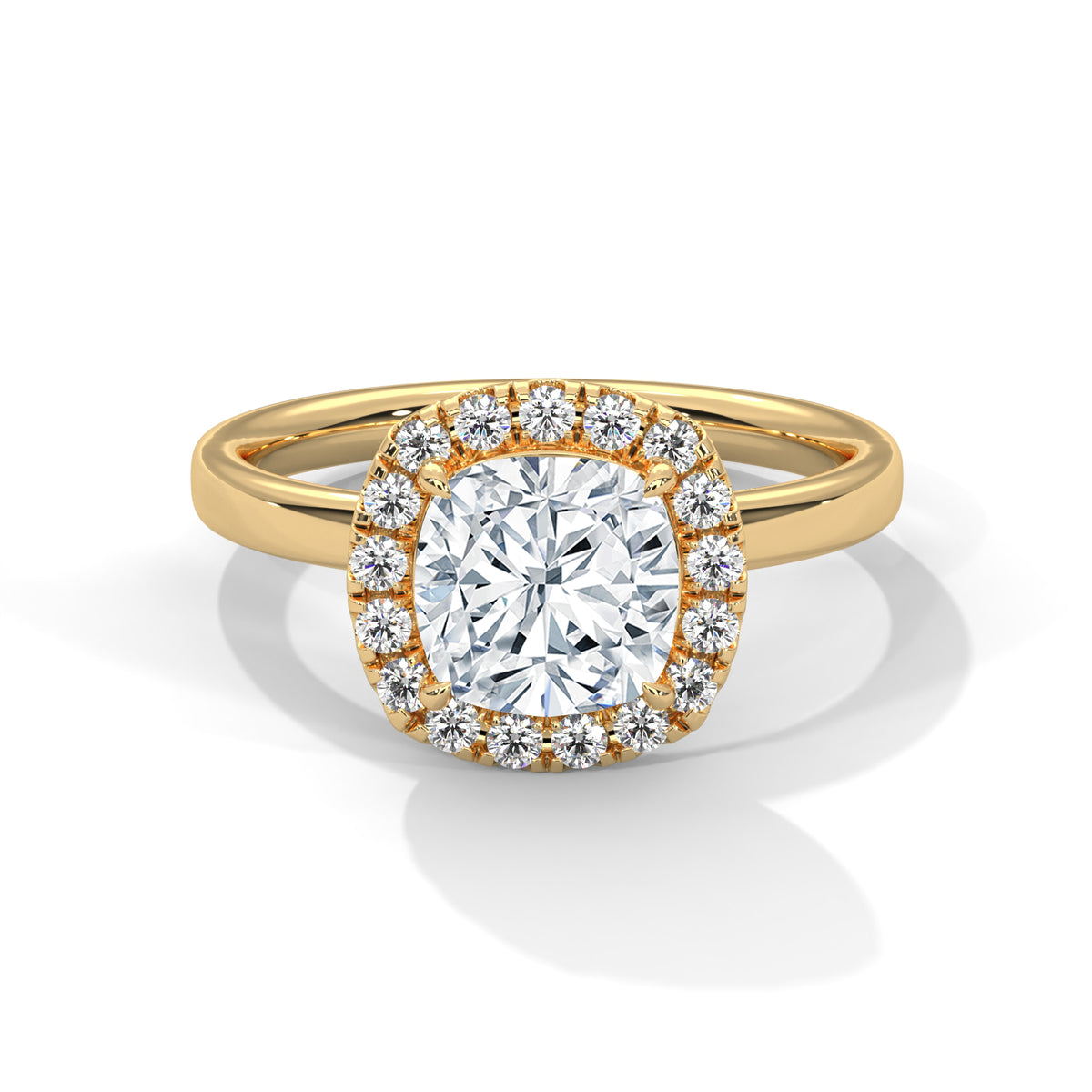 Celestial Cushion Halo Ring