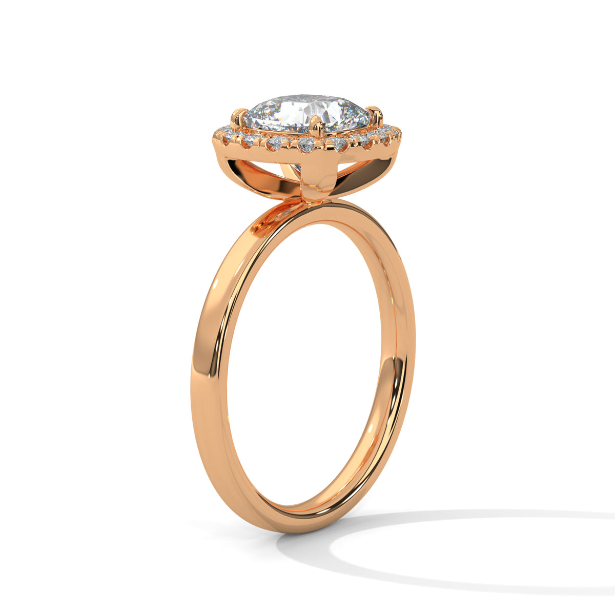 Celestial Cushion Halo Ring