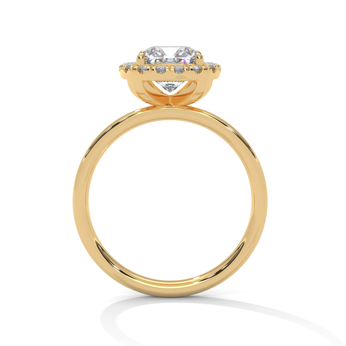 Celestial Cushion Halo Ring