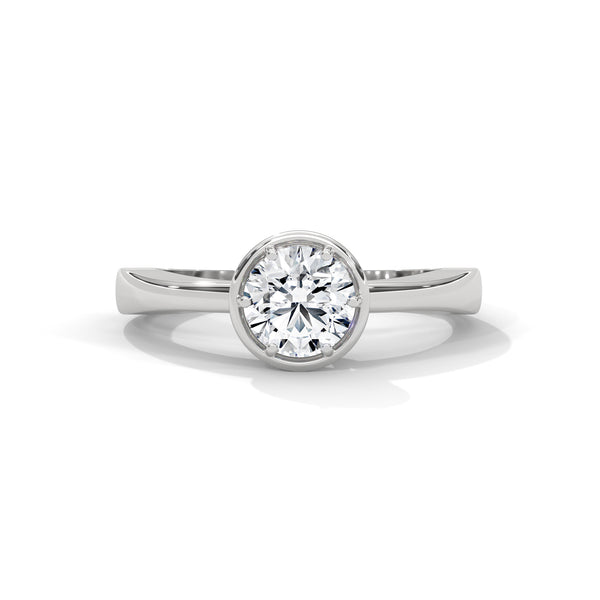 Crown Halo Solitaire Ring