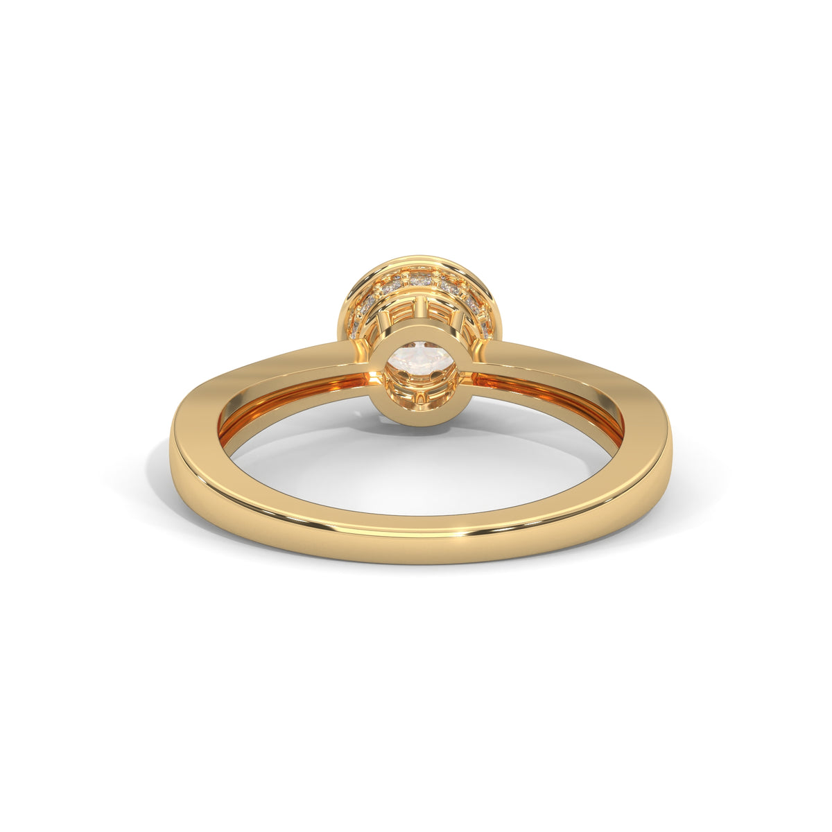 Crown Halo Solitaire Ring