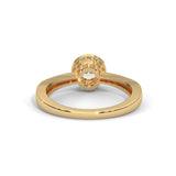 Crown Halo Solitaire Ring