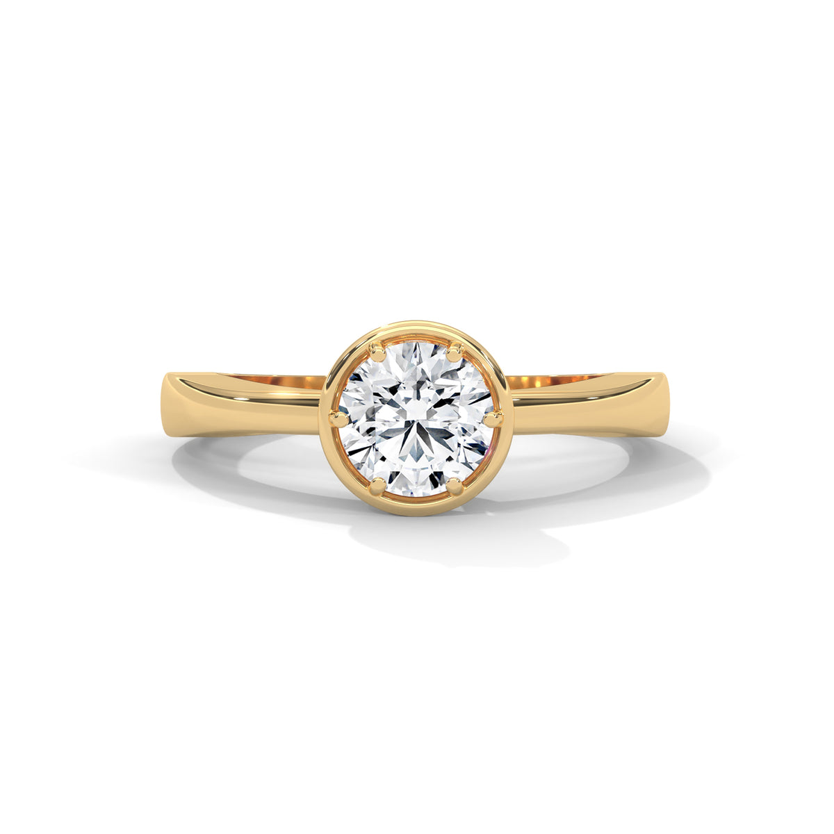 Crown Halo Solitaire Ring