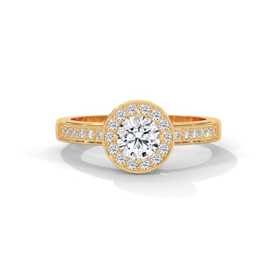 Radiant Halo Solitaire Ring — IGI Certified Diamond Jewellery | My Carat India