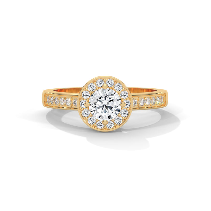 Radiant Halo Solitaire Ring