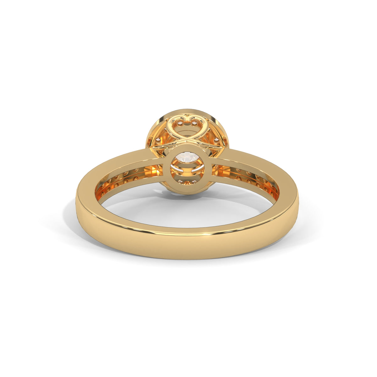 Radiant Halo Solitaire Ring