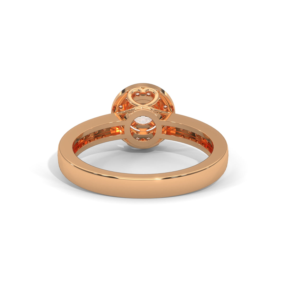 Radiant Halo Solitaire Ring