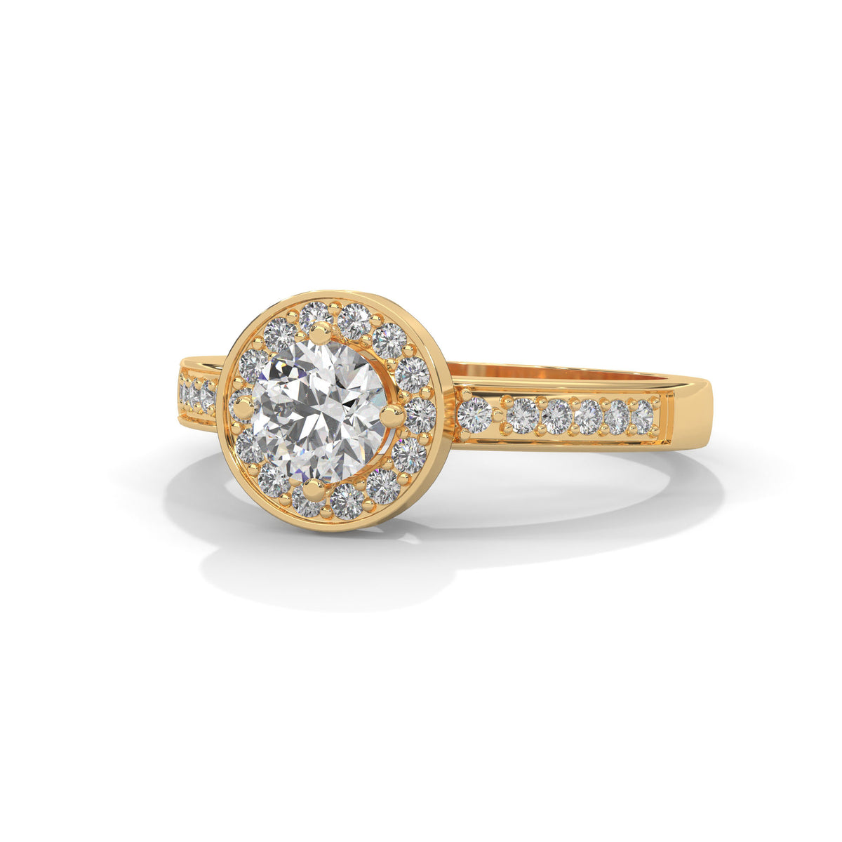 Radiant Halo Solitaire Ring