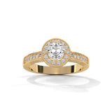 Radiant Halo Solitaire Ring