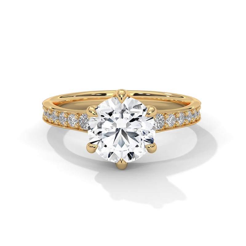 Crown Radiance Solitaire Ring