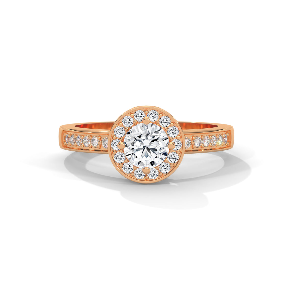 Radiant Halo Solitaire Ring