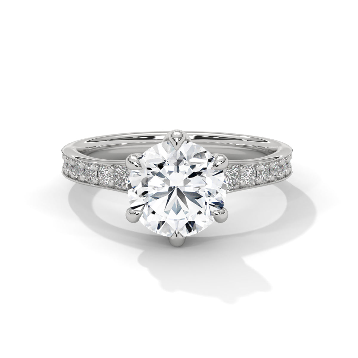 Crown Radiance Solitaire Ring