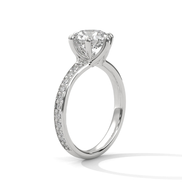 Crown Radiance Solitaire Ring