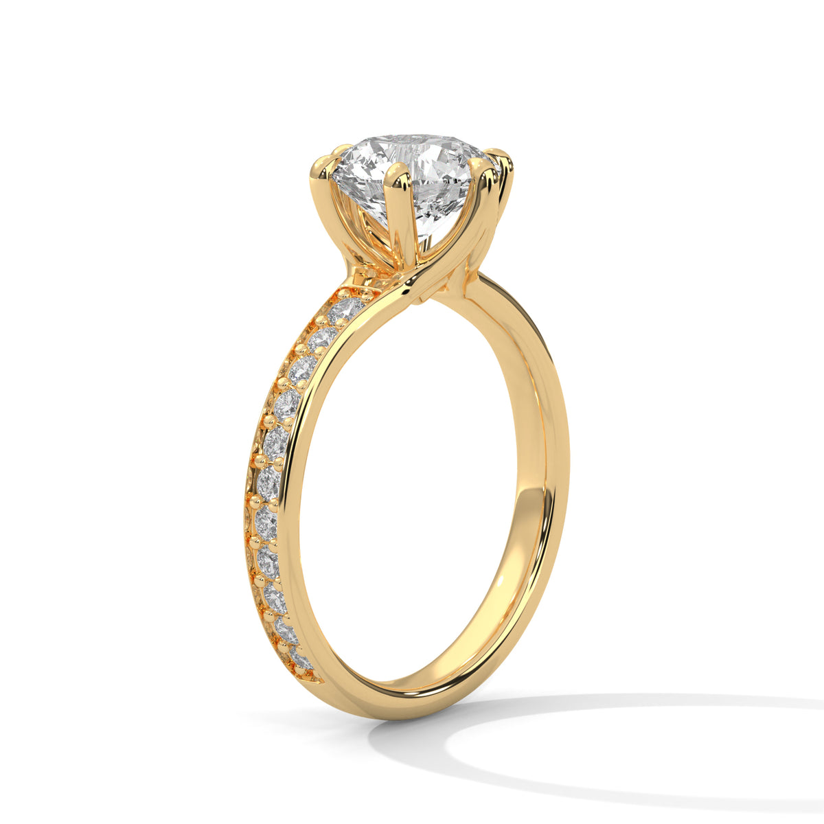 Crown Radiance Solitaire Ring