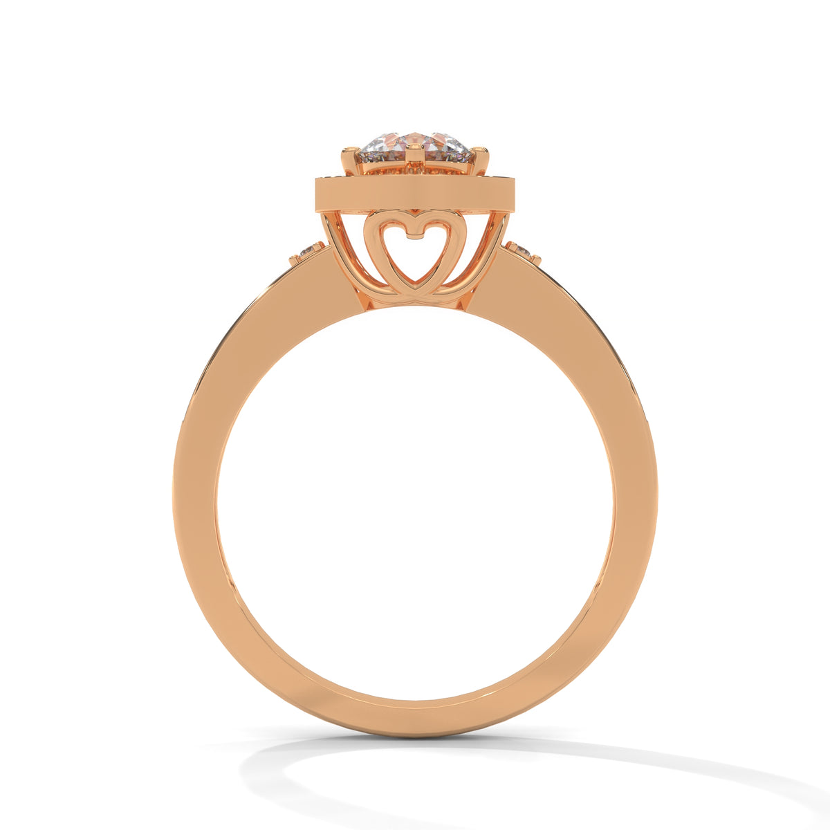 Radiant Halo Solitaire Ring