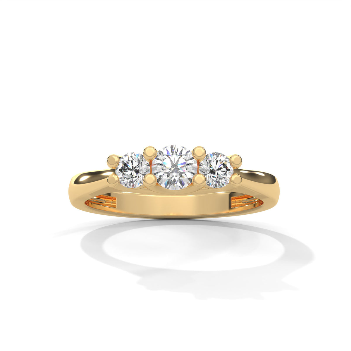 Celestial Trio Solitaire Ring