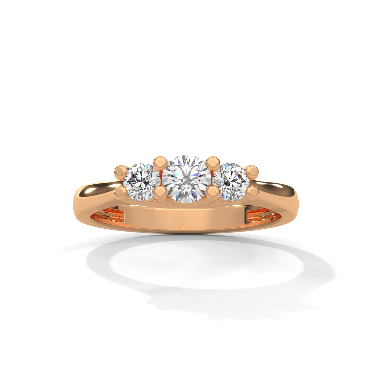 Celestial Trio Solitaire Ring