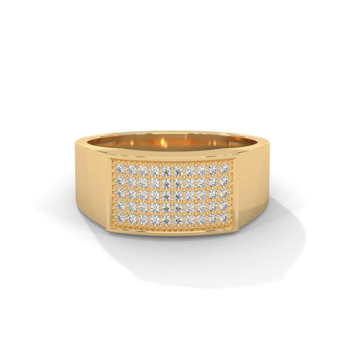 Bold Pavé Signet Ring