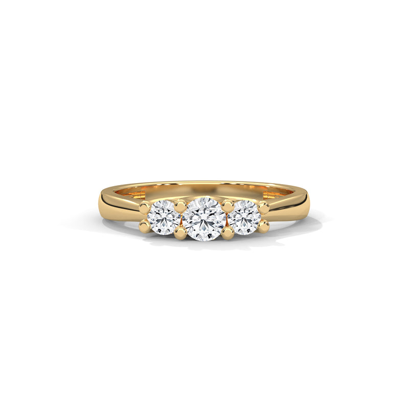 Celestial Trio Solitaire Ring