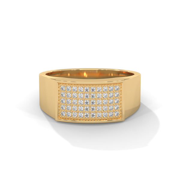 Bold Pavé Signet Ring