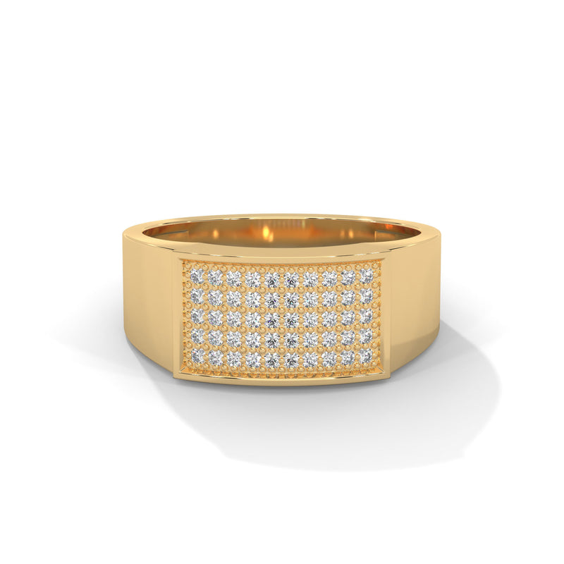 Bold Pavé Signet Ring