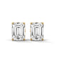 Emerald Step Solitaire Earrings