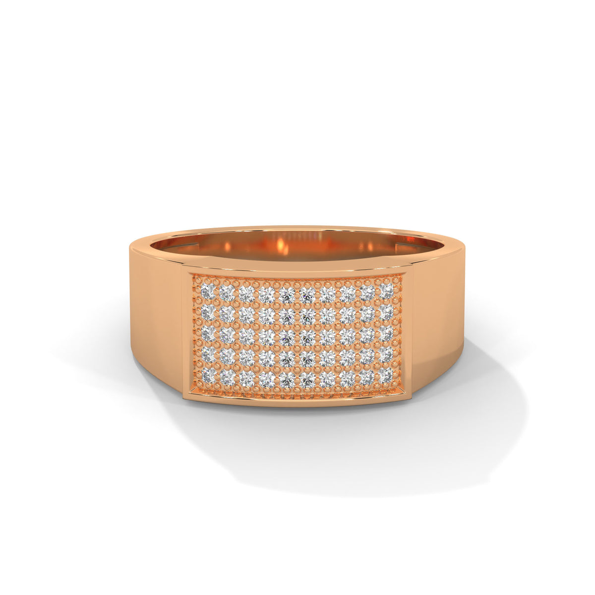 Bold Pavé Signet Ring