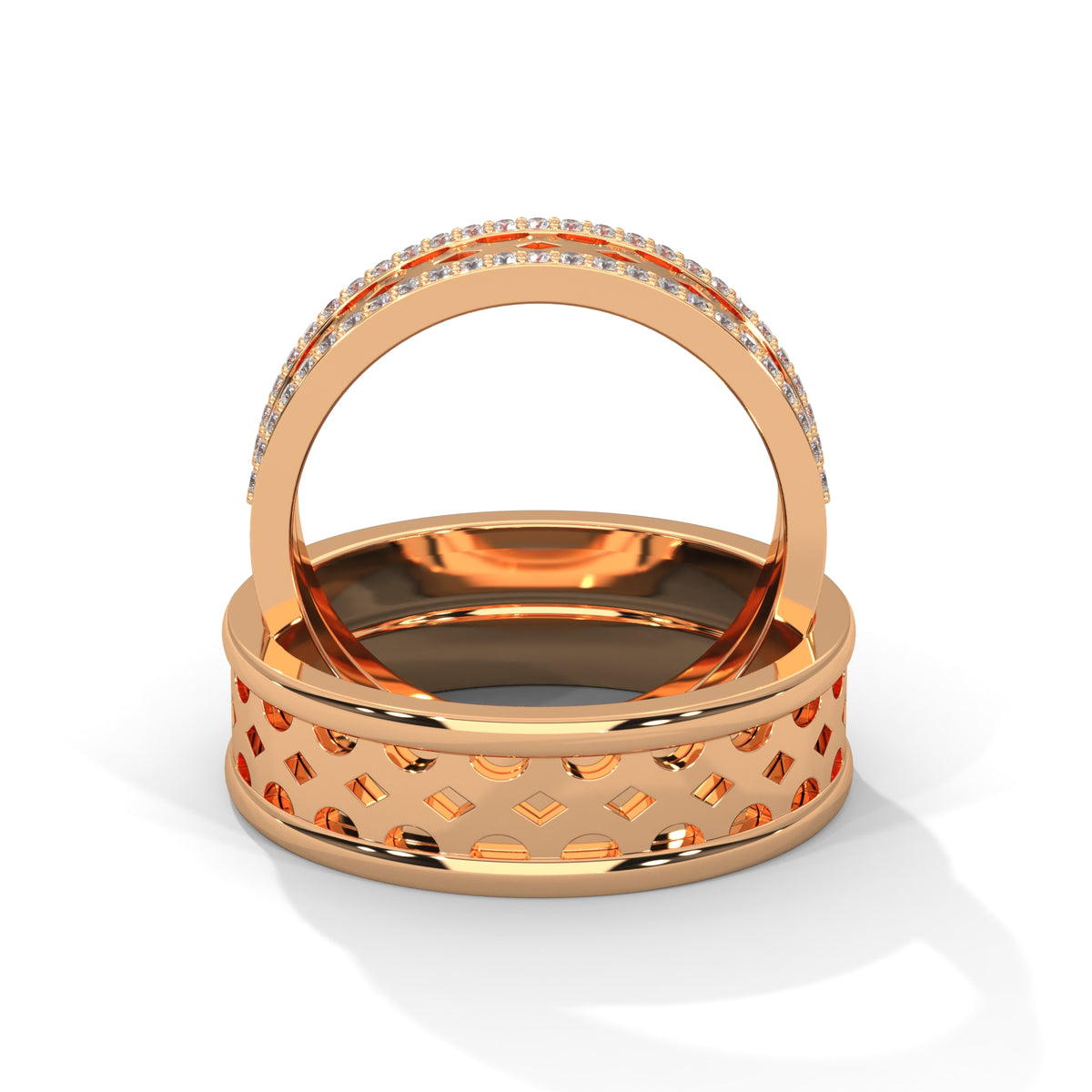 Lattice Filigree Eternity Band Ring