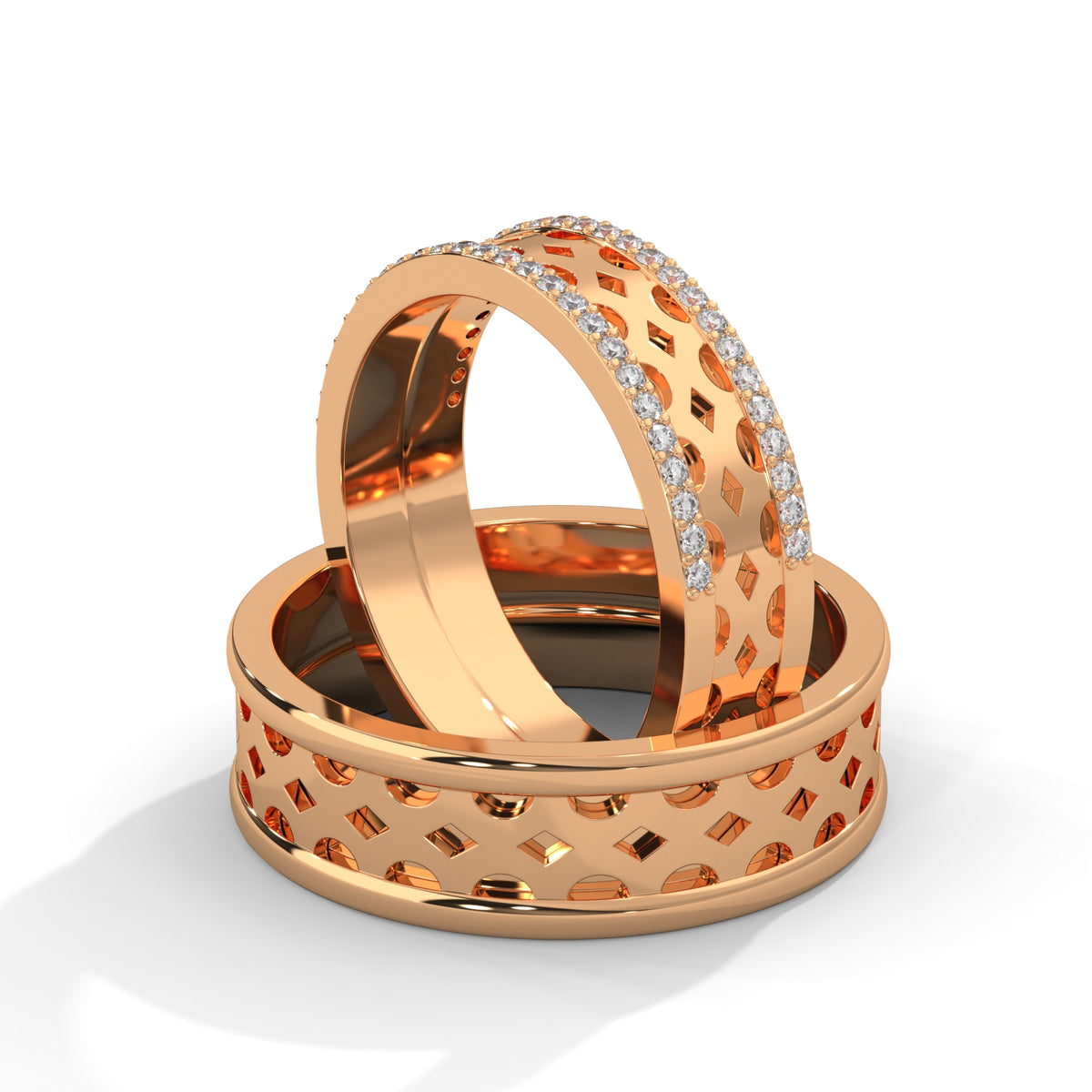 Lattice Cutwork Band Ring