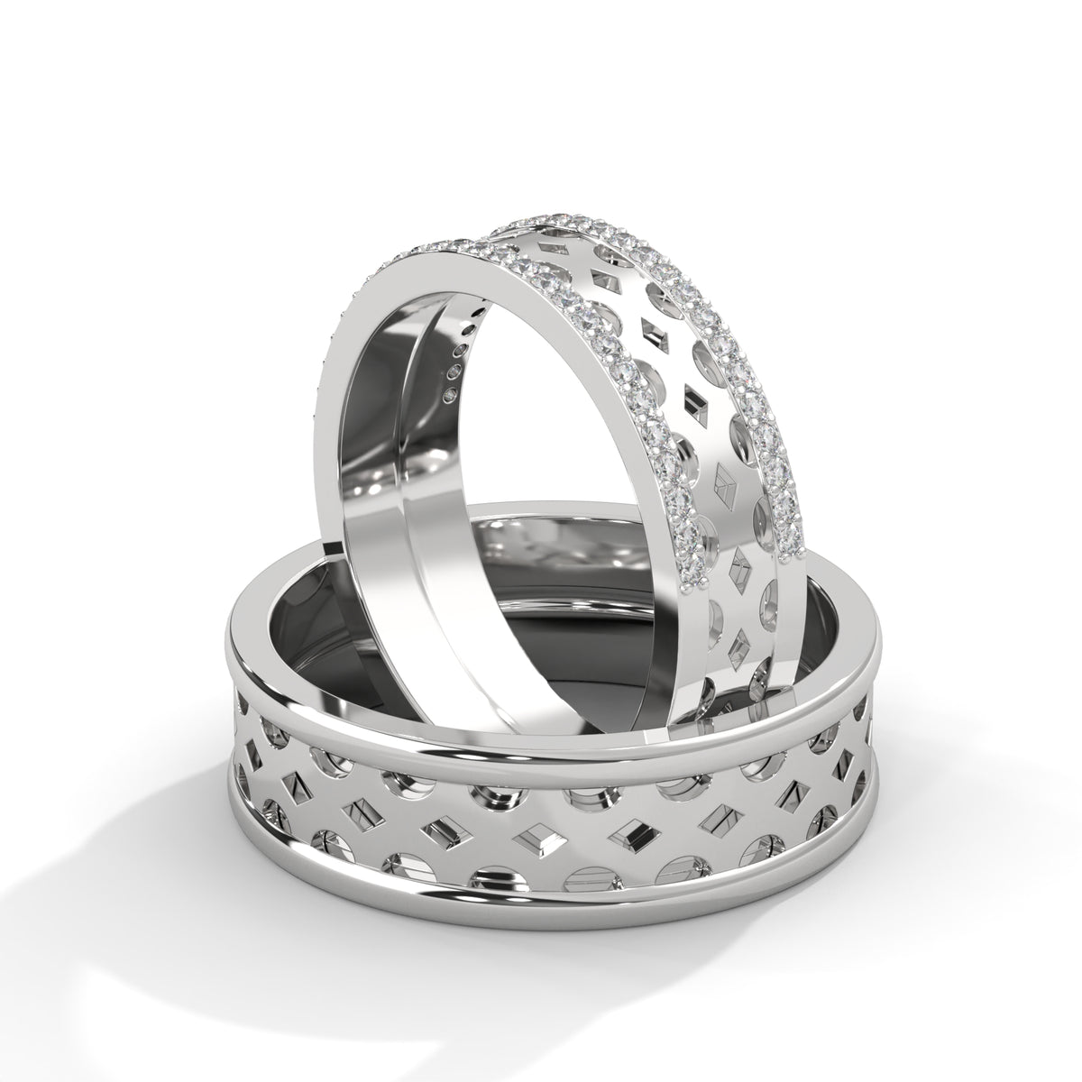 Lattice Cutwork Band Ring