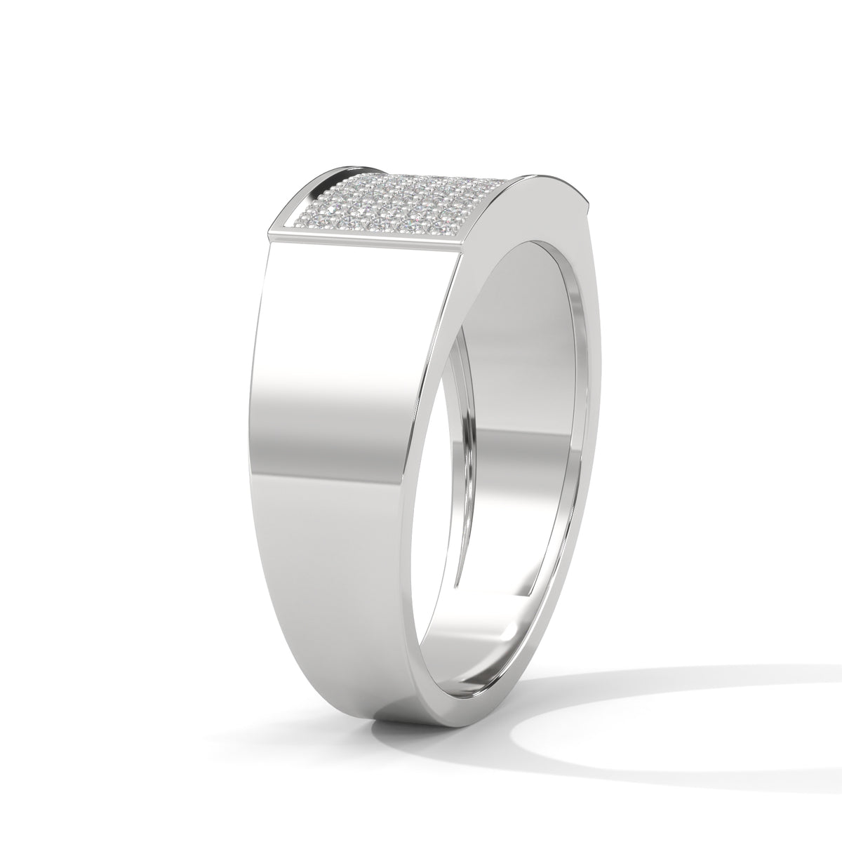 Bold Pavé Signet Ring