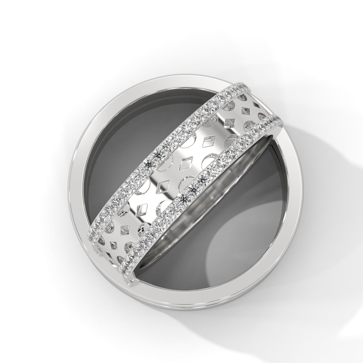 Lattice Cutwork Band Ring