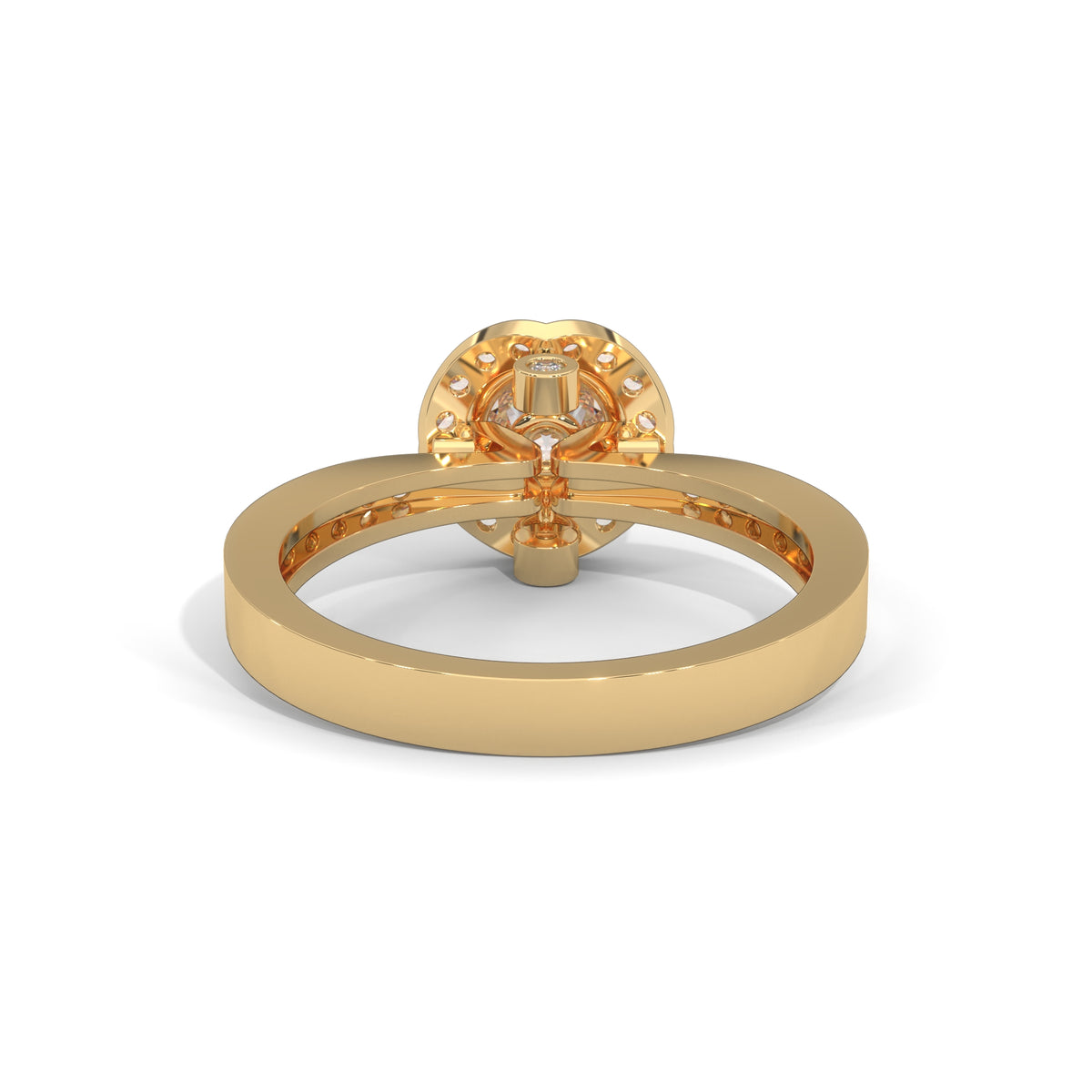 Celestial Halo Solitaire Ring
