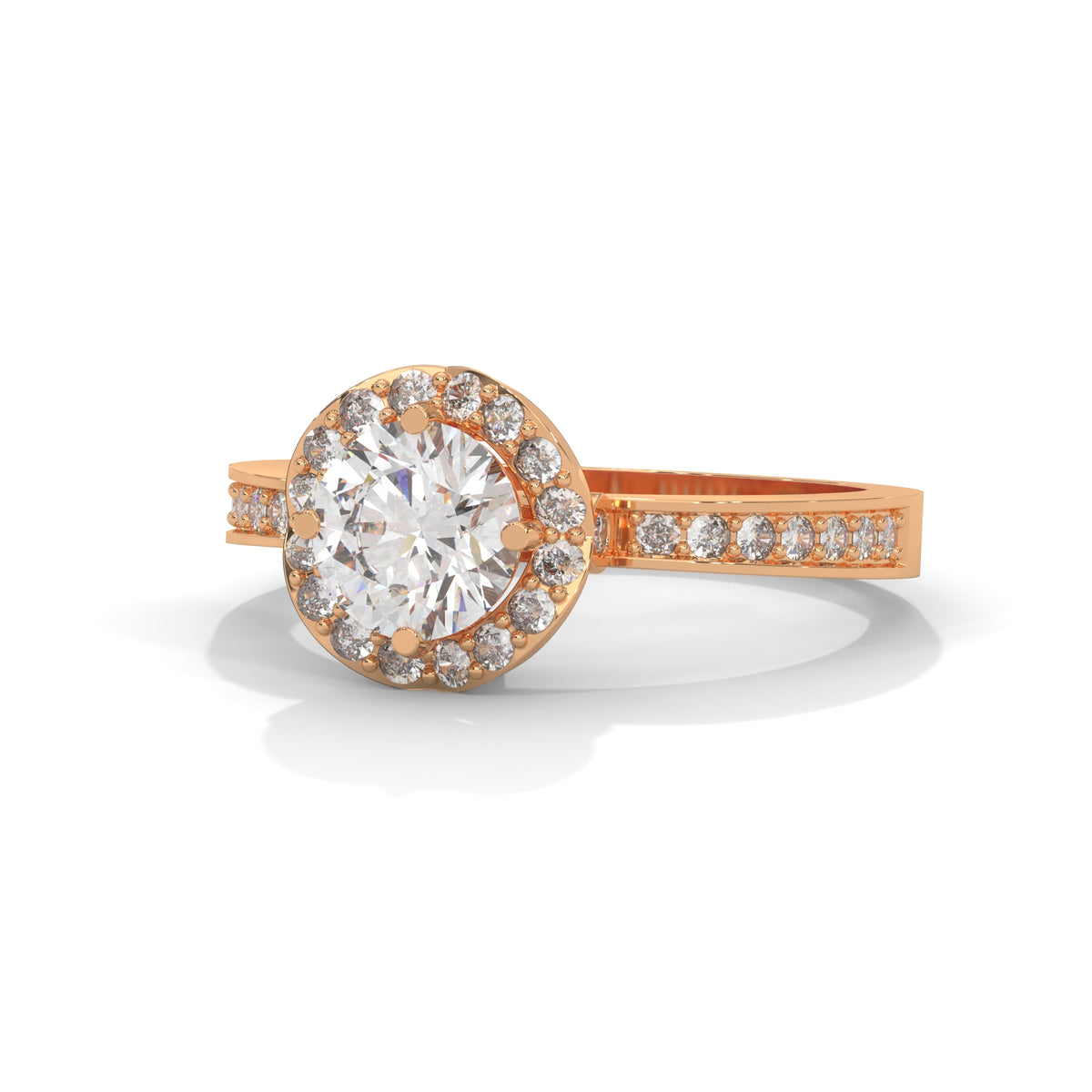 Celestial Halo Solitaire Ring