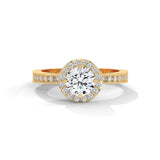 Celestial Halo Solitaire Ring