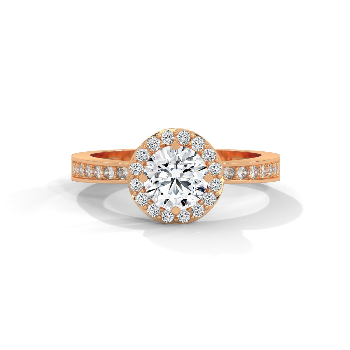 Celestial Halo Solitaire Ring