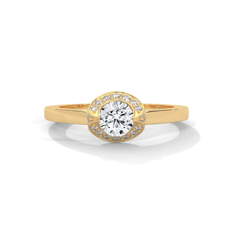 Celestial Bloom Halo Ring