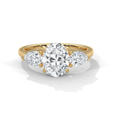 Oval Pear Trilogy Engagement Ring