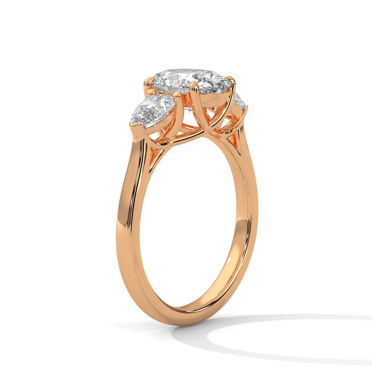 Oval Pear Trilogy Engagement Ring
