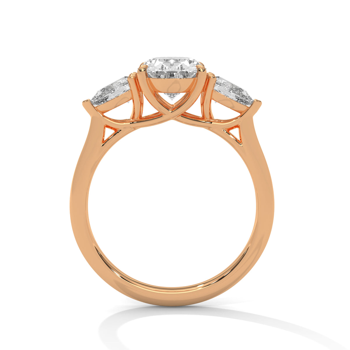Oval Pear Trilogy Engagement Ring